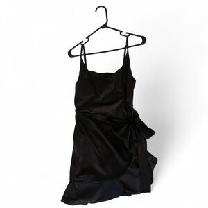 Princess Polly Black Satin Mini Dress